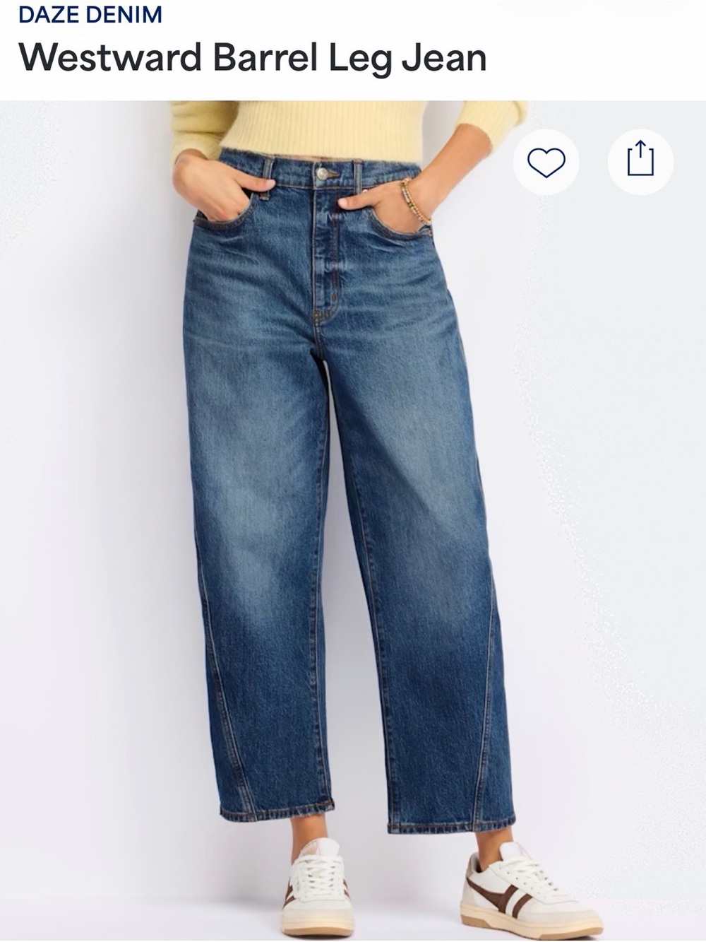EUC worn once barrel leg jeans
